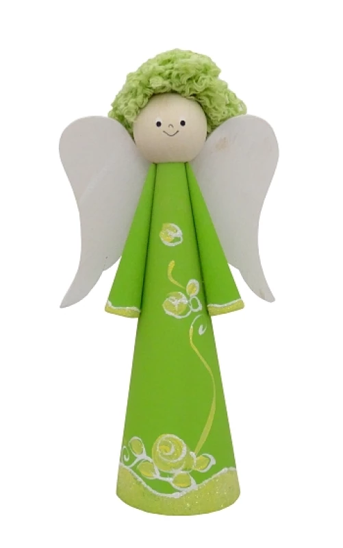 Anjel drevený (ADZ007) - zelený