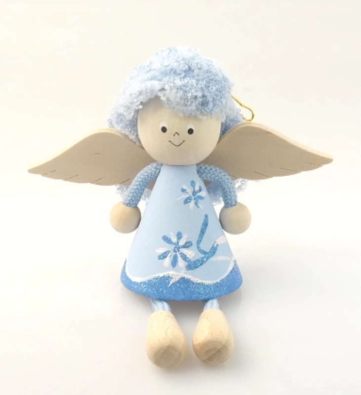 Anjel drevený (ADZ008) - modrý