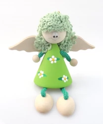 Anjel drevený (ADZ011) - zelený