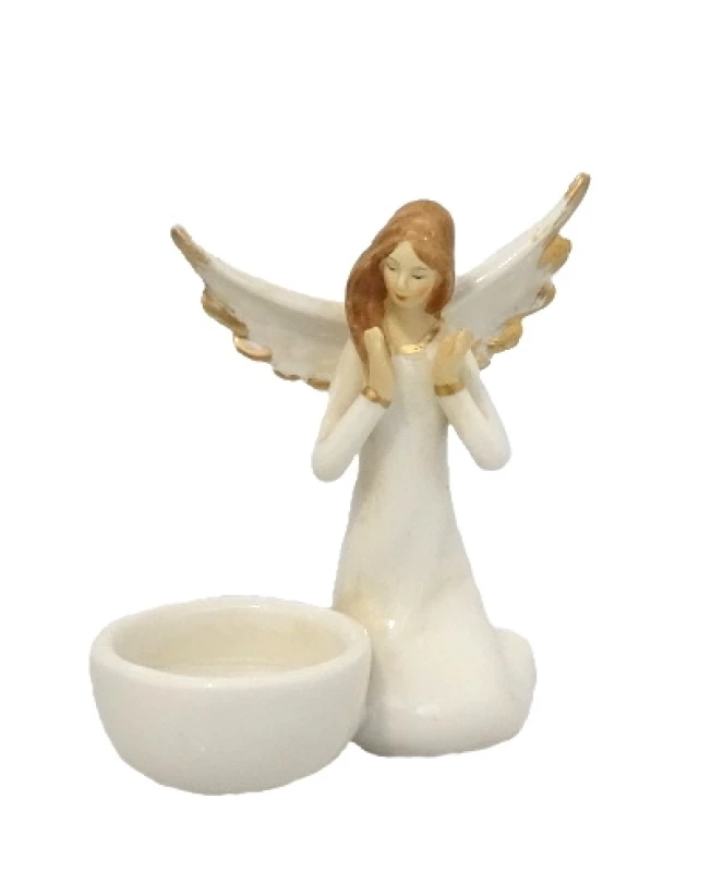 Anjel porcelánový (X1102) svietnik