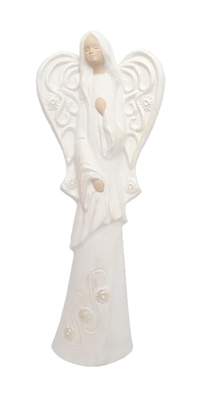 Anjel sadrový (153) - biely