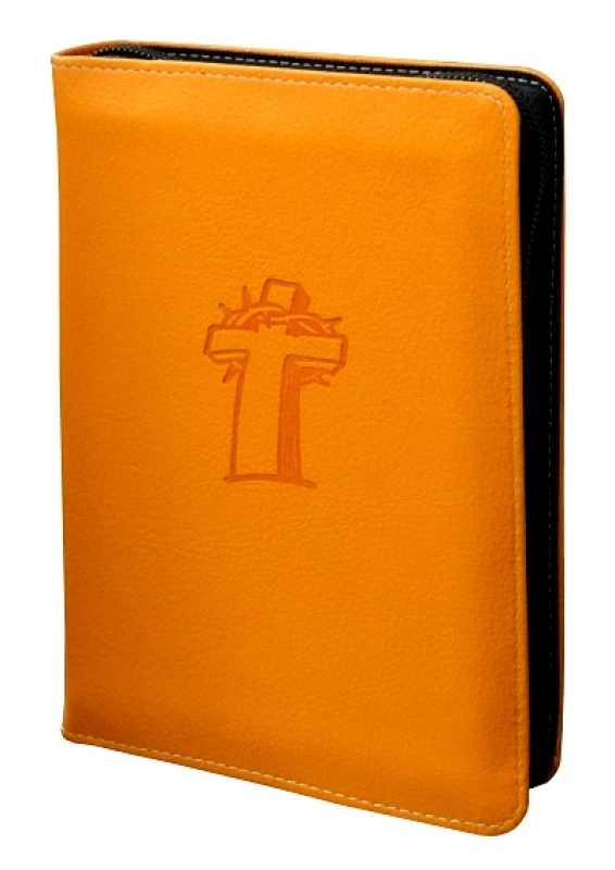 Biblia vrecková so zipsom / ECAV - oranžová