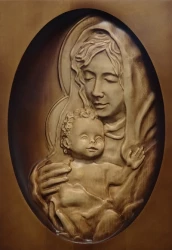 Drevorezba: Obraz - Panna Mária s Ježiškom (DR-89B)