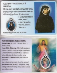 Kartička s medailou ~ Svätá Faustína