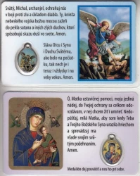Kartička s medailou ~ Svätý Michal arcaniel
