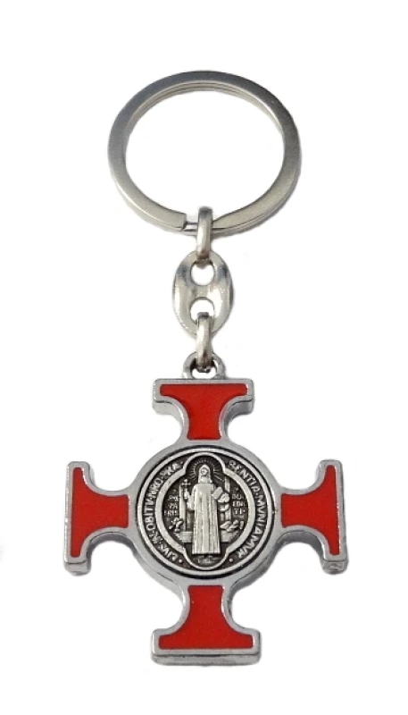 Kľúčenka kov. (KP014NS) Benediktínska - červená