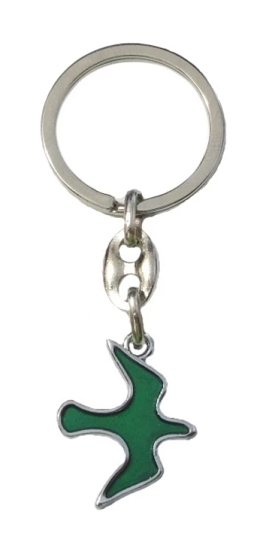 Kľúčenka kov. (KP027) HOLUBICA - zelená