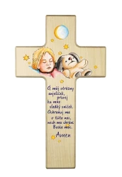 Kríž drevený mašľový - malý