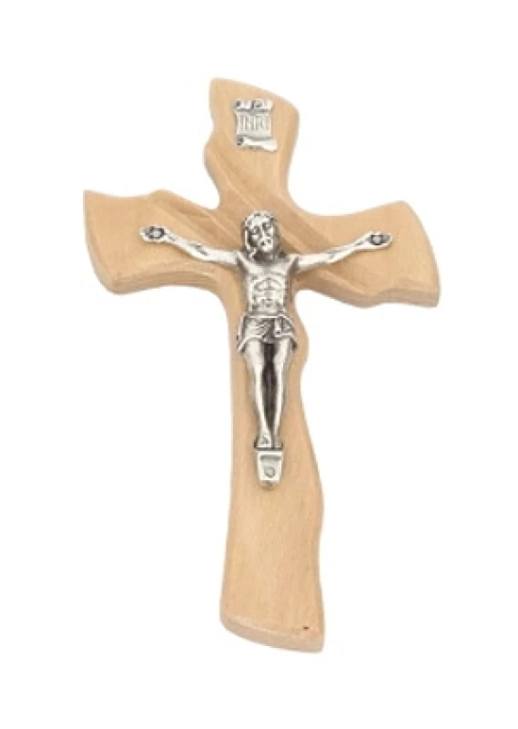 Kríž drev. mašľový s korpusom (016) - prírodný