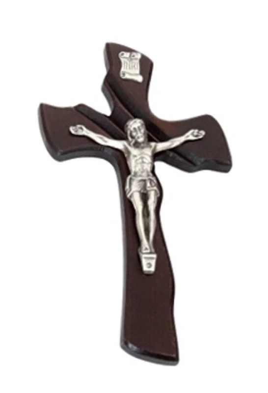 Kríž drev. mašľový s korpusom (016) - tmavý