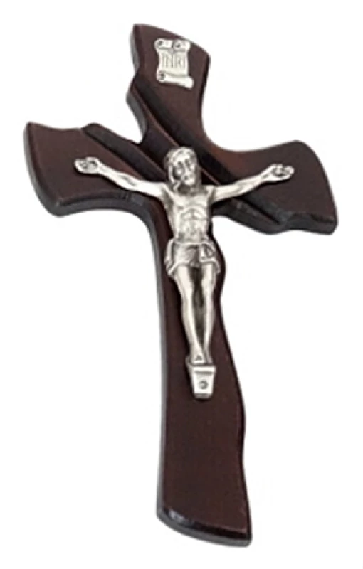 Kríž drev. mašľový s korpusom (017) - tmavý