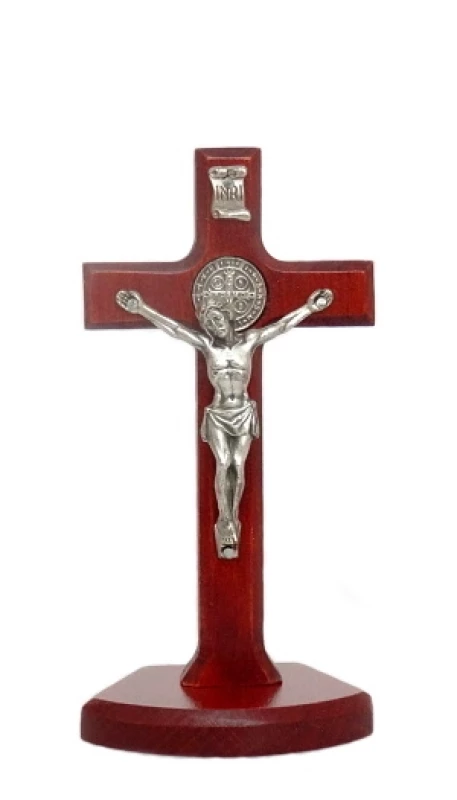 Kríž drev. na postavenie (KSZ02) Benediktínsky - mahagón