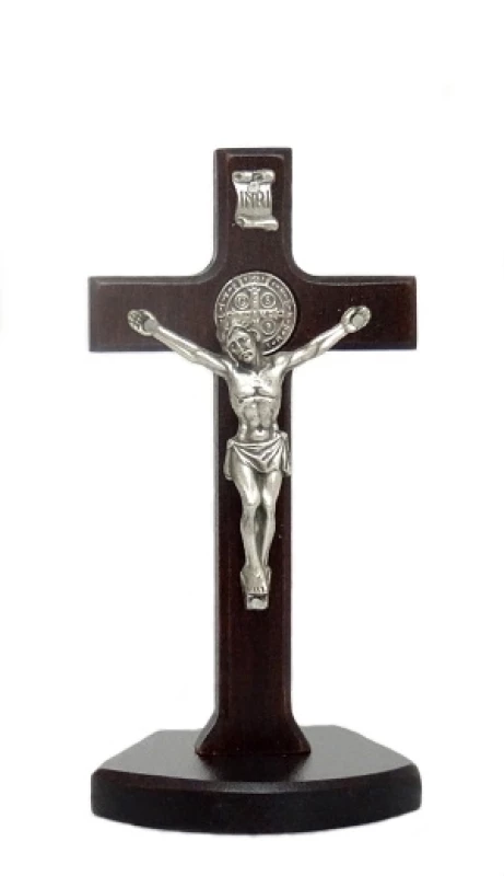 Kríž drev. na postavenie (KSZ02) Benediktínsky - tmavý