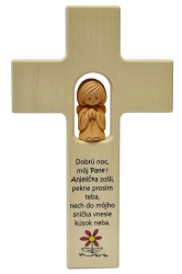 Kríž drev. s hlin. anjelikom (N401/SK)