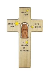 Kríž drev. s hlin. anjelikom (N400/SK)