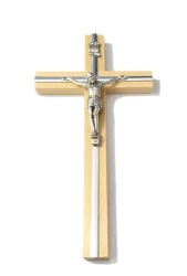 Kríž drev. s lištou (KVZ006) 16 cm - prírodný