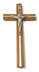 Kríž drev. s lištou (KVZ008) 26 cm - hnedý