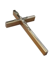Kríž drev. s lištou (KVZ011) 13 cm - hnedý