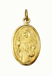 Medailón (MEZ005) zlatý - sv. Klára