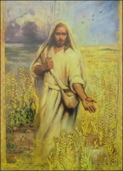 Obraz na dreve: Ježiš - Pán žatvy (40x30)