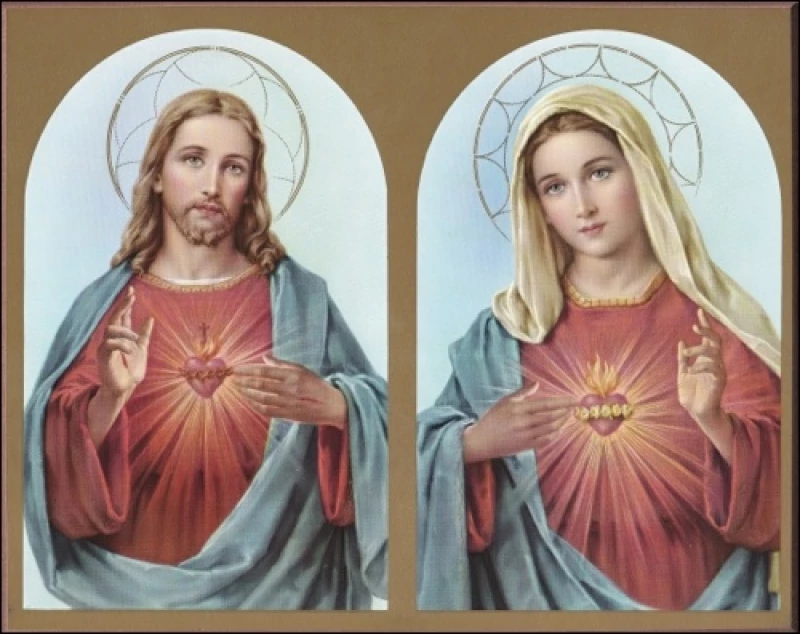 Obraz na dreve: Pán Ježiš a Panna Mária (714)
