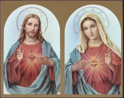 Obraz na dreve: Pán Ježiš a Panna Mária (714)
