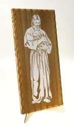 Obraz na dreve: Pán Ježiš pastier (45x21)