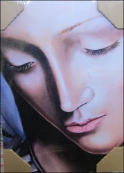 Obraz na dreve: Panna Mária - slza (40x30)