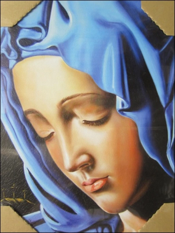 Obraz na dreve: Panna Mária Sedembolestná - tri kríže (40x30)