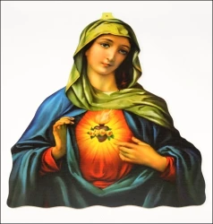 Obraz na dreve: Srdce Panny Márie - výsek