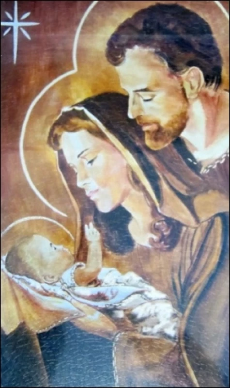 Obraz na dreve: Svätá rodina - vianočná (30x20)