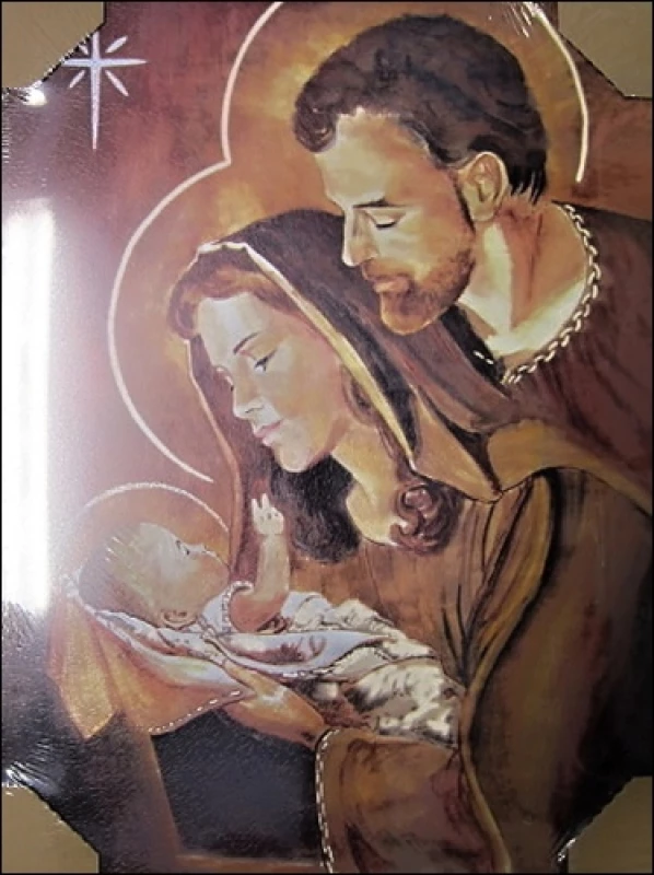 Obraz na dreve: Svätá rodina - vianočná (60x45)