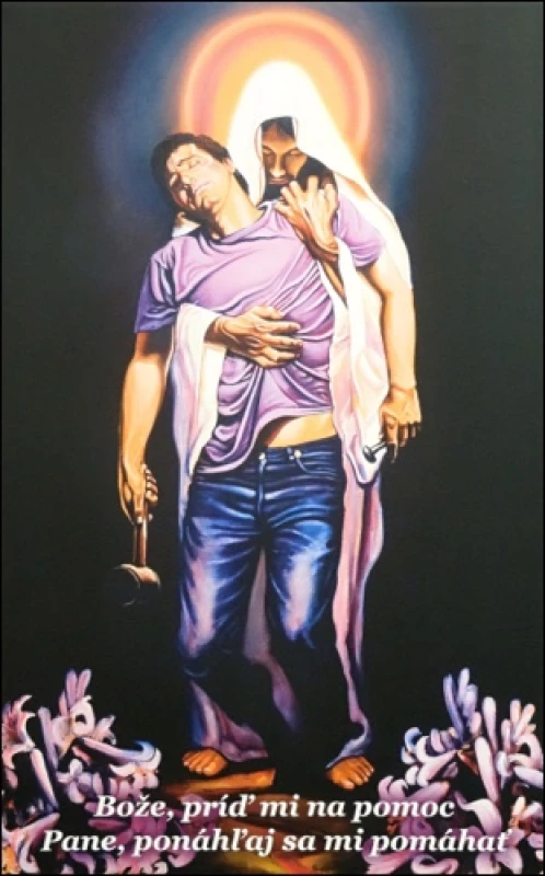 Obraz na plátne: Pán Ježiš a hriešnik s náp. (80x50)