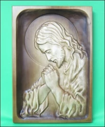 Obraz: drevorezba - Modliaci sa Ježiš (DR-2F)