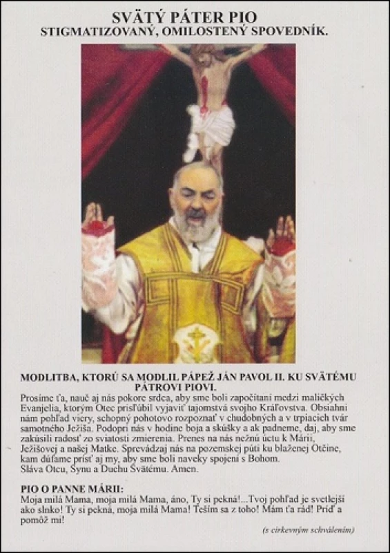 Obrázok A5 Svätý Páter Pio