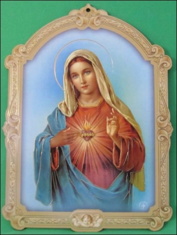 Obrázok na dreve: Srdce Panny Márie