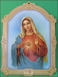 Obrázok na dreve: Srdce Panny Márie