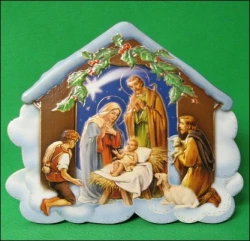 Obrázok na dreve: Svätá rodina - vianočná (P/234)