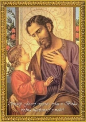 Obrázok s modlitbou A6 sv. Jozef