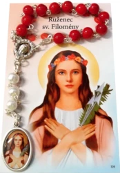 Obrázok s ružencom sv. Filomény