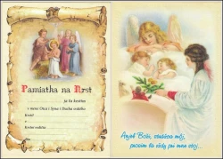 Pamiatka na krst obojstranná - kartón