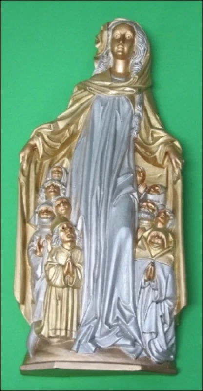 Panna Mária s postavami v plášti (N5)