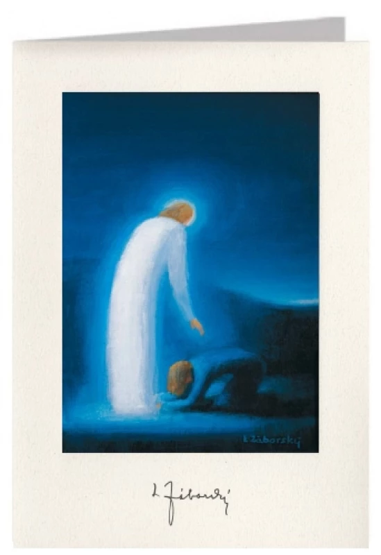 Pozdrav bez textu (PZ007) - Vzkriesený Kristus a Mária Magdaléna