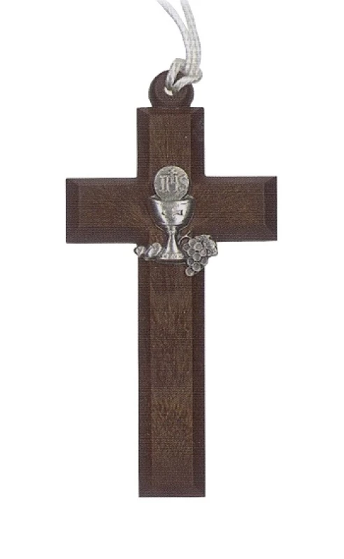 Prívesok (716/29) Krížik s kalichom - strieborný