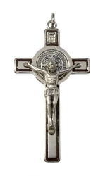 Prívesok (PZ003) Benediktínsky kríž - hnedý