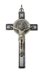 Prívesok (PZ003) Benediktínsky kríž - modrý