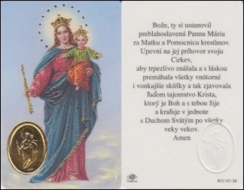 RCC kartička - Modlitba k Panne Márii (RCC021SK)