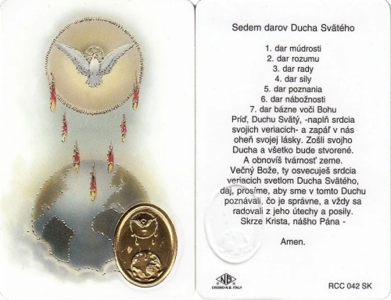 RCC kartička - Sedem darov Ducha Svätého