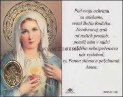 RCC kartička - Srdce Panny Márie (RCC001SK)