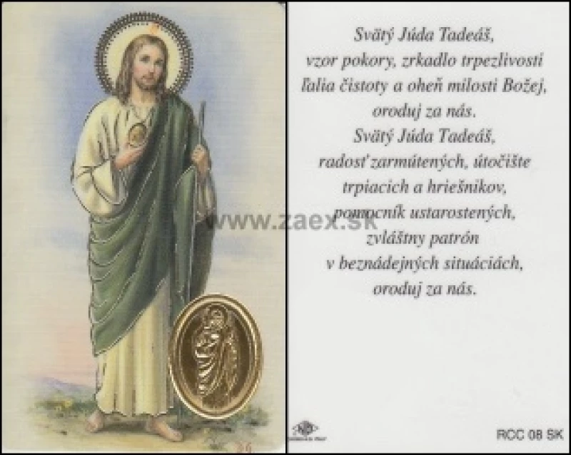 RCC kartička - Svätý Júda Tadeáš (RCC08SK)